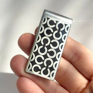 Men's Coach Silver Toned Iconic Classic Money Clip